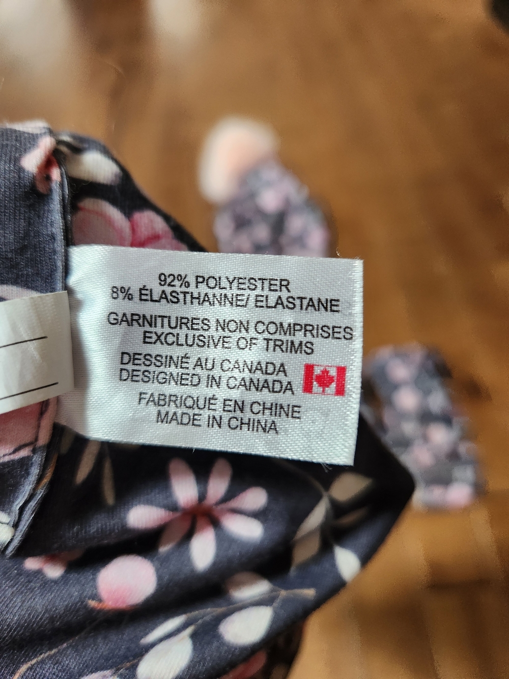 Girls Floral Fall Hat, Neck Warmer & Mittens Set — Pink on Charcoal - Picture 5 of 8
